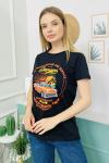 154648 B Yaka Baskili Tshirt